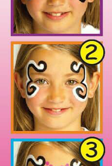 الرسم على الوجه للاطفال رسومات سهلة للحفلات طريقة تحضير