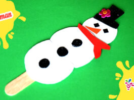 Easy Winter Craft For Kids | فكرة عمل رجل الثلج بسيطة
