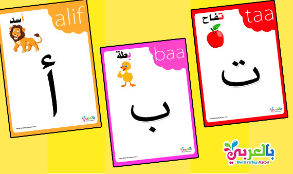 Arabic Alphabet Flashcards With Pictures 