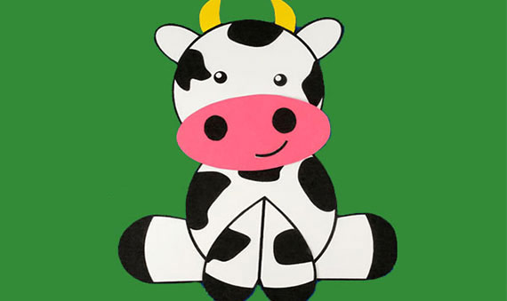 Preschool craft cow: free template cow printable