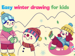 Winter Season Drawing for Kids